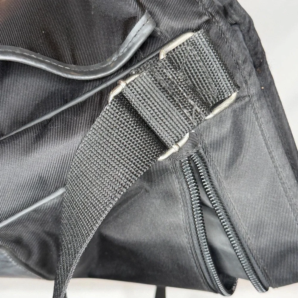 Vtg Polo Sport Ralph Lauren messenger‎ black bag nylon Y2K USA flag logo 11x11x2